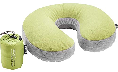 Cocoon Air Core Pillow Ultralight U-förmige Nackenstütze, 38 x 27 x 11 cm (Wasabi/Grau)