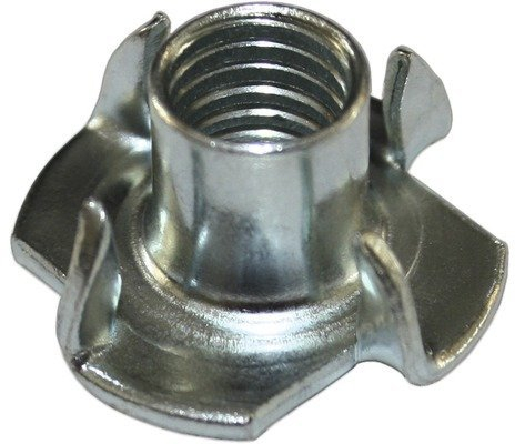 Dresselhaus Einschlagmuttern mit 4 Einschlagspitzen wahlweise M5, M6 M8 und M10 (M10 - d: 10,0mm, h: 13mm, s: 25mm, 6)