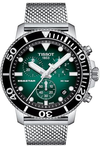 TISSOT Seastar 1000 Chronograph Men's Graded Green Watch T120.417.11.091.00