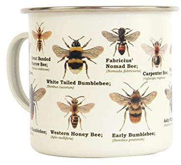 Gift Republic GR270114 Ecologie Bee Mug en émail durable et léger Idéal pour les amateurs d'abeilles