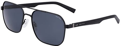 Nautica N5143S Brille, mattschwarz, 58 für Herren, Mattes Schwarz