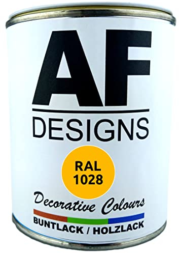 Alex Flittner Designs Buntlack Holzlack RAL1028 auf Wasserbasis 750ml glänzend Innen Aussen Möbel