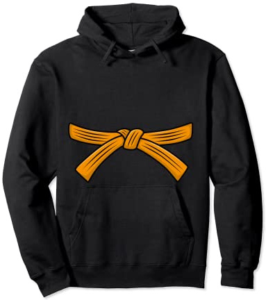 Judo belt orange belt Judo 4th Kyu Obi, Jiu-Jitsu, Aikido Pullover Hoodie