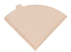 100 Stück Kaffeefilter, Ungebleichte Kaffeekegel Kaffefilter Filterpapier für Kaffee Tropfer & Pour Over Kaffeemaschine (V01 Naturbraun)