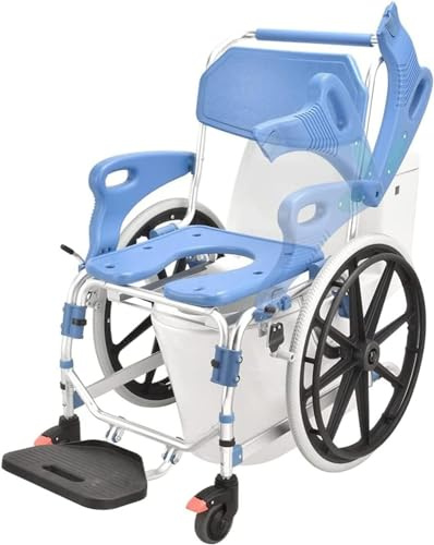 Toilettenstuhl Nachtstuhl Duschstuhl WC-Stuhl Mit Armlehne, Rückenlehne Und Toilette Toilettenrahmen Toilettenhilfen Für Senioren Dusch Toilettenstuhl Fahrbar Rollstuhltransport