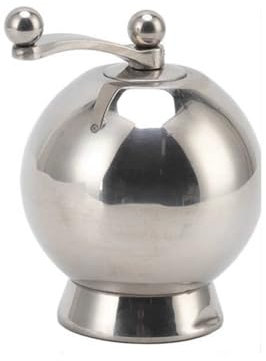 NEBE Macinapepe Pepe Macina Pepe Manuale con manovella Lunga Utensili da Cucina for Cucina con macina Sale e spezie in Acciaio Inossidabile 304 a manovella Rotonda Macinapepe Manuale Macinaspezie