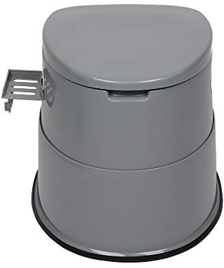 Bonnlo Toilettes de camping Toilettes de voyage portables, Seau intérieur amovible Toilette mobiles Avec siège, couvercle et support de papier toilette, pour le camping，gris