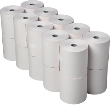 Olympia Kassenrolle, nicht thermisch, 2-lagig, weiß und rosa, 76 x 71 mm, 20 Stück