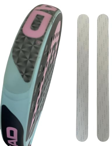Lot de 2 bandes de protection transparentes pour raquette de padel avec finition rugueuse et effet miroir pour raquette de padel Idéal pour l'entraînement