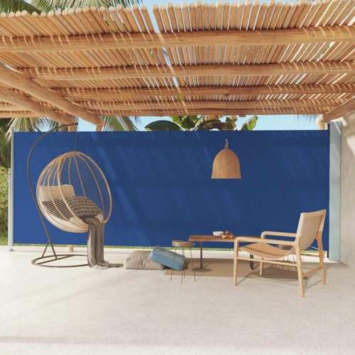 Lechnical Tenda da Sole Laterale Retrattile per Patio 200x600 cm Blu,Anti UV Antivento,Tenda da Sole Retrattile,Tenda Sole Retrattile Esterno-317972