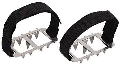 Leapiture 10 Zahn-Eis-Steigeisen, Schnee-Eis-Schuh-Steigeisen, Eis-Steigeisen, Schuhüberzug, gebündelte Steigeisen, Schuhe, Winter-Schnee-Steigeisen, Edelstahl-Traktionskette für