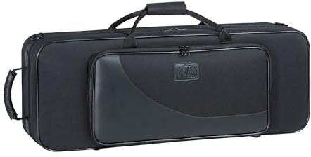 Robuster Leichtkoffer für Tenorsaxophone, gut gepolstert, wasserabweisend, große Außentasche für Noten und Zubehör, Rucksackgurte, ideal für Musiker