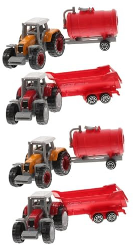 KOMBIUDA Deutz Traktoren 4 Stück Bauernhofwagen Spielzeug Spielzeuglastwagen Kinderauto Spielzeug Lkw-spielzeug Pkw-lkw-modell Fahrzeugmodell Für Kinder Kleinkind-lkw-modell -traktor-spielzeug Plastik