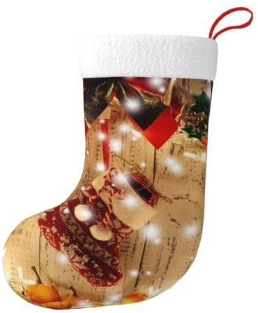 Hgbbdyyjj Weihnachtsstrümpfe für Herren und Damen, personalisierbar, Weihnachtsstrümpfe, weiches Polyester, dekorative Socken, Schwarz , Einheitsgröße