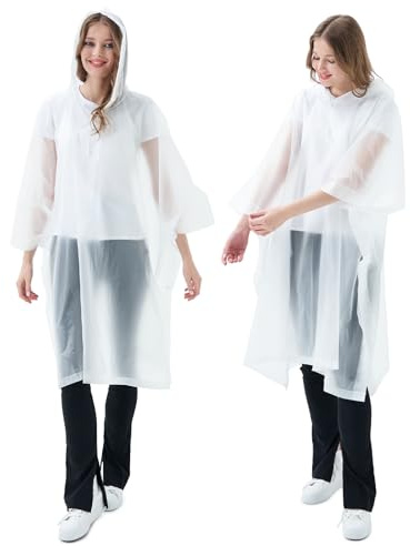 SWOGAA 2 pezzi poncho antipioggia da donna e uomo, riutilizzabili in EVA, impermeabili per adulti, resistente, traspirante, per sopravvivenza, bicicletta, trekking, campeggio, pesca, concerti, stadio