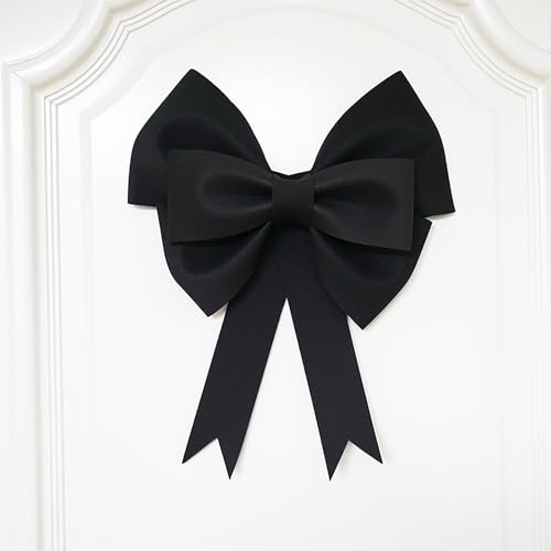 Gleemix Schwarz Schleife Geschenk Deko, DIY Geschenkschleife Groß Schleife | 30cm DIY Schwarz Groß Schleife Autoschleife Geschenkschleife, Hochzeit Party Valentinstag Weihnacht, Selbst Zusammengebaut