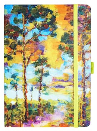 K3T Notizbuch mit Hardcover und Motiv OIL ON CANVAS, Größe DIN A5, 192 Seiten cremefarben mit Punkteraster, Art.Nr. 63145