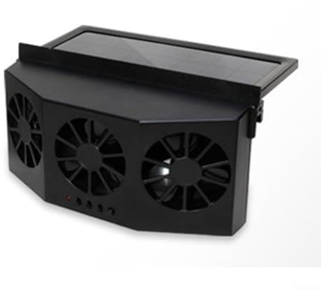 Solar Car Interior Exhaust Fan Heat Dissipation Vent Absorption Deodorization and Airflow Device for Lowering Temperature and Protecting Electronics Black or White(black)