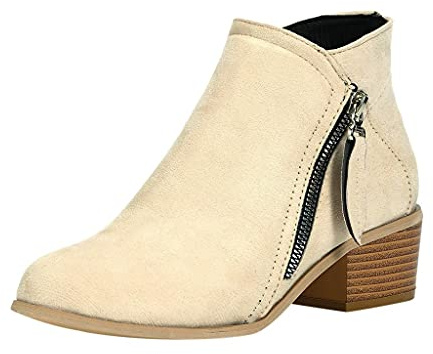 Generisch Bottines Chelsea en cuir pour femme - Bottines à plateforme - Bottes en cuir - Tige large - Bottines pour femme - Pour loisirs, mariage, fête