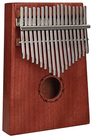 Daumenklavier Kalimba 17 Schlüssel Mahagoni Thumb Piano mit Musik Buch Musikwaage Stimmhammer Für Musikliebhaber und Anfänger