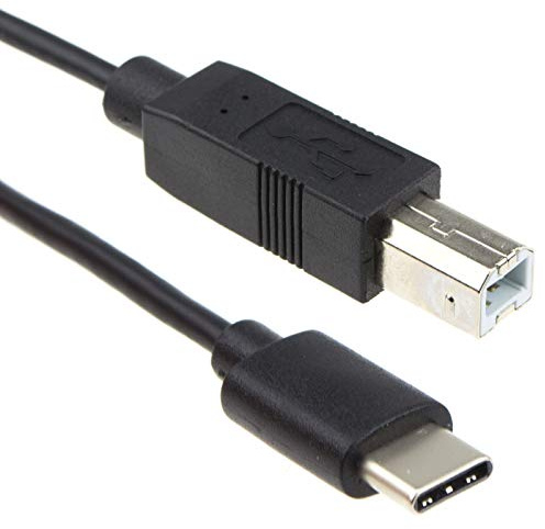 kenable USB C to USB B Printer Cable USB 2.0 Type C Male to Type B Male Lead for Laptop to Printer Scanner Black 3m