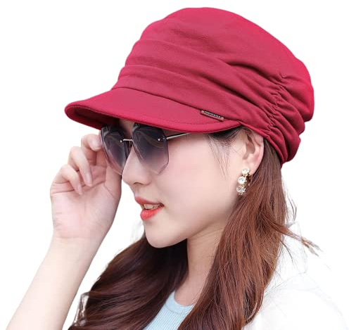CHENGZI Damen Newsboy Cabbie Baskenmütze Cloche Baumwolle Maler Visier Hüte