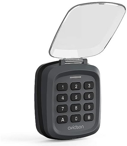 Avidsen - Clavier à Code - Pilote Les Motorisations, Portée Radio : 80m Champ Libre, Clavier à 12 Touches, Garantie 2 Ans, Couleur : Gris, Compatible Gamme 114255