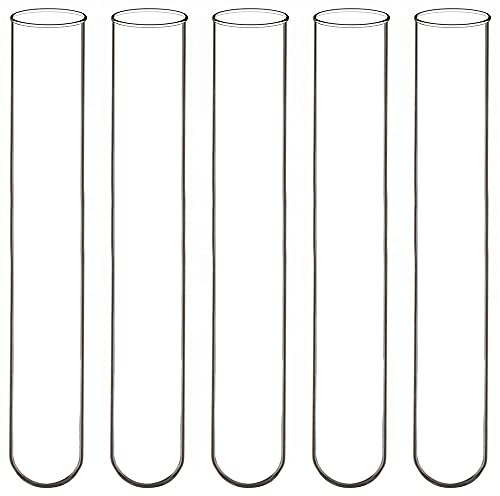 Labasics 100 Stück Reagenzgläser Glas, 100 Pack Test Tubes Borosilikatglas Rundboden Reagenzglas, 12 mm OD X 75 mm Länge