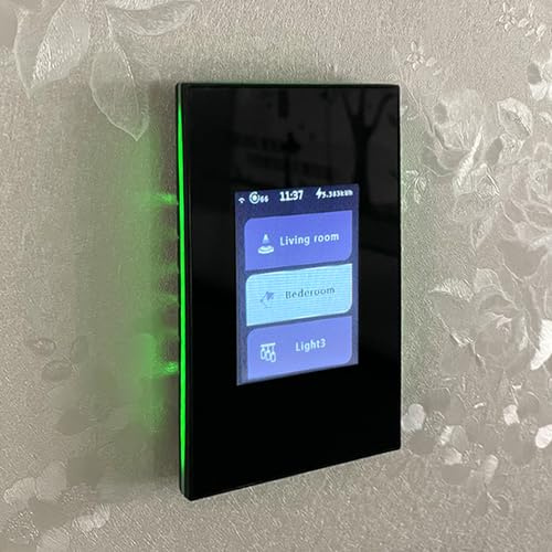 LANBON Smart Light Switch,1/2/3 Gang,3 Way for Whole House, LCD Magic Panel by WiFi Mesh Never be Offline, 2.4G Wi-Fi Smart Switch Compatible with Alexa&Google Home, Neutral Wire Required,L8-HS-Black