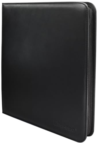 Ultra Pro Vivid 12 Pocket Card Binder with Zipper – Black