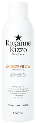 Bronze Glow – Instant bronzer Spray Mist for Face and Body – Hydrating Tanning Mist – Blends into All Skin Tones – Celebrity Favorite Spray – 6 oz