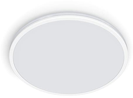 Philips Ozziet Deckenleuchte, dimmbar, 18 W, 2700 K, warmweißes Licht, weiß, IP20, flackerfrei