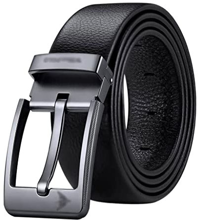 Verstellbare Gürtel für Herren Wendegürtel aus Leder mit 35 mm Taillenriemen und einzinkiger Schnalle Klassische Gürtel für die Arbeit