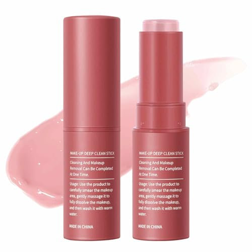 Idezek Reinigungsbalsam Reisegröße - 0,24 Unzen Make-up-Balsamstift | Schmelzen Sie Öl mit Öl-Make-up-Entfernungsgel für verschmierten Eyeliner, Lippenstift und ehr