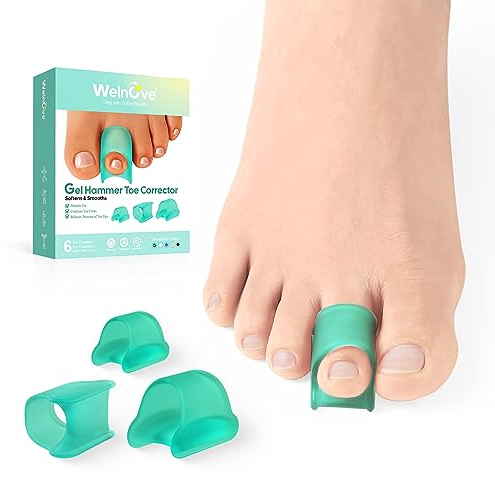 Welnove Hammertoe Corrector - Toe Straightener, Bunion Corrector & Broken Toe for Women and Men, 3 Different Size