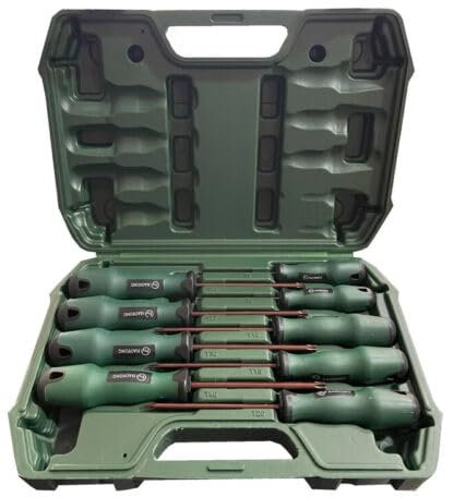 SET 9 CACCIAVITI TORX DA T6 A T40 PER OFFICINA CARROZIERE MANICO ANTISCIVOLO