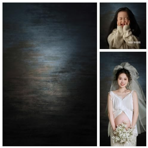 WaW 1.5x2.2m Dunkelgrau Fotohintergrund für Fotostudios Hintergrund Vintage Porträt Fotografie Neugeboren Baby Kinder Fotoshooting