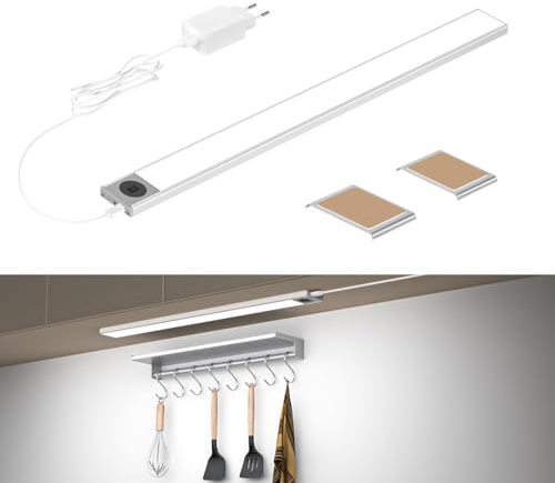 HighLuc Luce Sottopensile Cucina LED, 40CM Luci LED Cucina, 3 Temperature di Colore Dimmerabile Luce Armadio LED, USB-C Lampada Armadio per Armadi, Scaffali, Banchi da Lavoro
