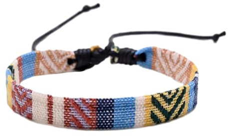 DUINIU Handwoven Bohemian Bracelet - Tibetan Auspicious Lucky Surfer Style for Men and Women
