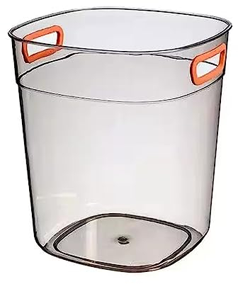 Seau à glace Seau à glace en acrylique gris avec poignée, refroidisseur de seau à champagne en plastique, bacs à boissons transparents épais, seau refroidisseur de vin épais pour bar, maison, fê