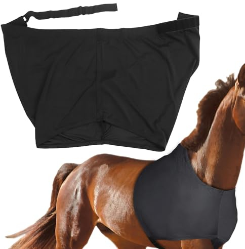 Generic Stretch-Schulterschutz für Pferd - Anti-Lätzchen, Stretchweste für Komfort und Schutz, Brustschutz für - Elasthan, Schwarz, M