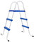 Escalera para Piscina Acero Azul y Blanco 84 cm, Chaduof Escaleras para Piscinas, Peldaños Escalera Piscina, Elevador De Escalera - 93805