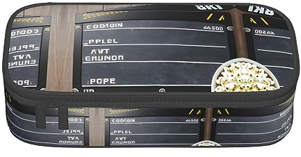 GFXEDSAH Estuche organizador de tela Oxford, estuche multiusos con estampado de tablillas y palomitas de maíz, Black, Talla única, Funda para llave