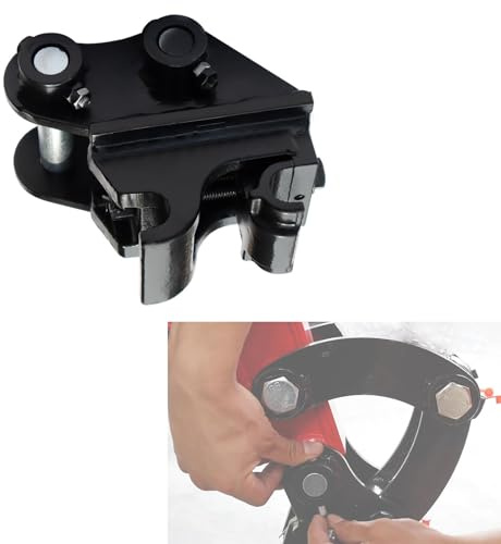 ZJchao Attelage à Changement Rapide pour Mini-pelles, Attache Rapide Accessoires de Mini-Pelle avec Accessoires de Pelle en Acier allié à Haute Résistance pour Excavatrices jusqu'à 3 Tonnes