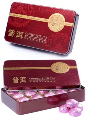 Exquisita Caja De Hierro Té Pu 'erh, Té Flor De Hoja De Loto, Té Pu' Er Mini Tuo Hoja De Loto 75g Para Bebida Diaria Y Regalo