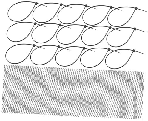 Mipcase 1 Set recinzione del giardino cancello per cani supporto filo di pollo Ratto Recinzione cortile Recinto pollame recinzione in rete da giardino recinzione del balcone plastica Black