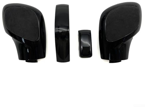 Vilgftyiet Stilvoller schwarzer Schaltknauf, Handball-Seitenabdeckungs-Set für Golf 6/7, Passat B7/B8, CC R20, für Jetta, MK6 – einfache Installation, verbessert die Auto-Ästhetik