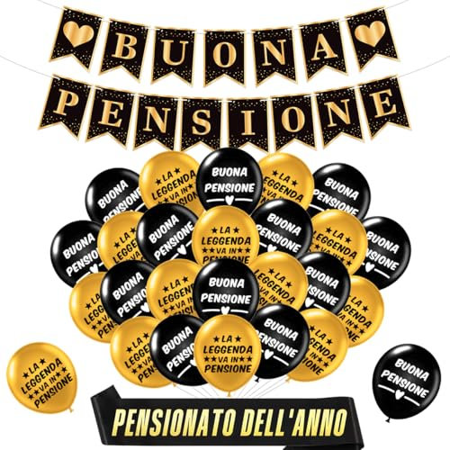 Striscioni Finalmente In Pensione Banner Bandiera Ghirlanda Palloncini Per Regalo Donna Uomo,Pensione Palloncini Decorazioni