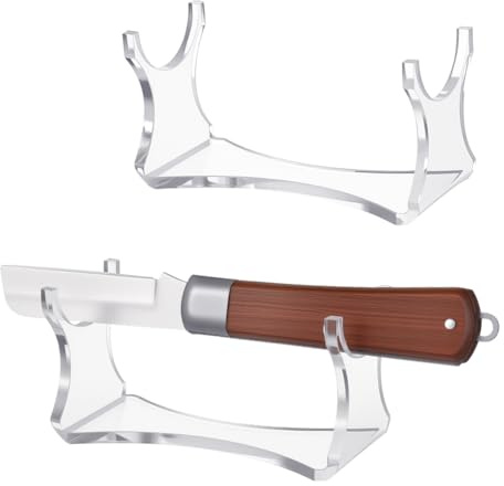 MAYJOYDIY 2 Support de Sabre Laser Blanc en Acrylique Présentoir pour Baguettes Support D'Épée de Samouraï Monobloc Petit Présentoir Décoratif pour Collection de Couteaux de Table Bureau Décor