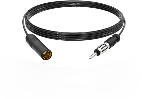 SZSAUTO Car Radio Antenna Extension Cable 6m / 20 Feet Vehicle AM FM Radio Antenna Extension Cord DIN Plug RG174 Coaxial Cable for Car Truck Stereo Head Unit CD Media Receiver Player